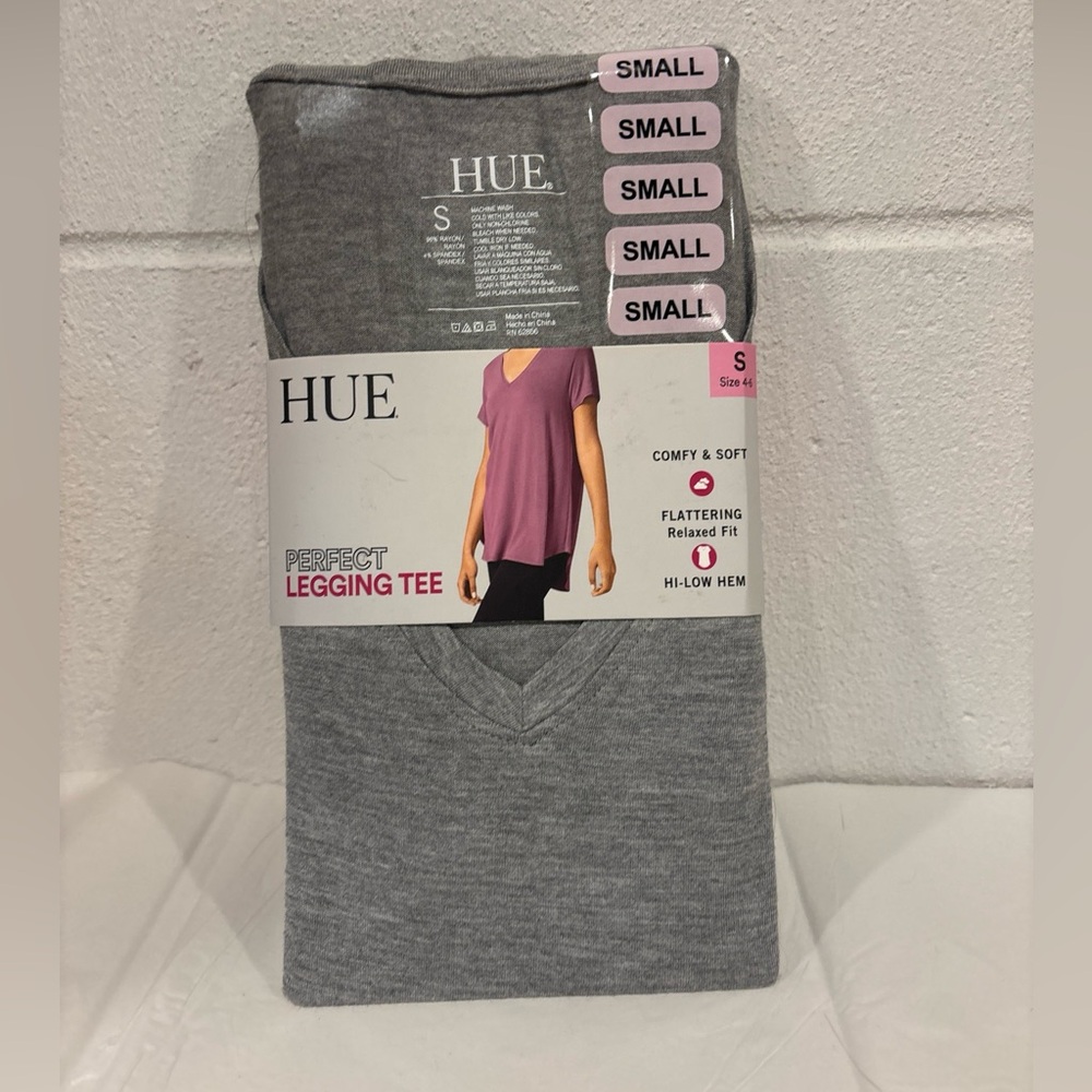 Hue perfect legging gray tee tunic. Size 4-6